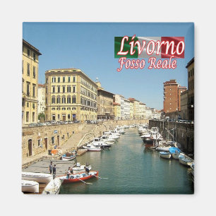 IT-Italy-Livorno-Fosso Reale & Nineteenth Centre P Magnet