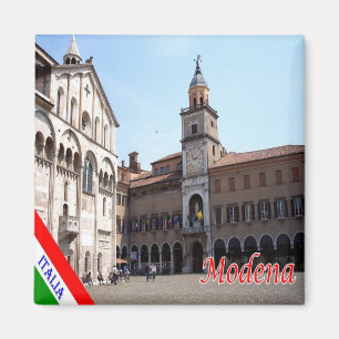 IT - Italy - Modena - Town Hall And Cathedral Magnet