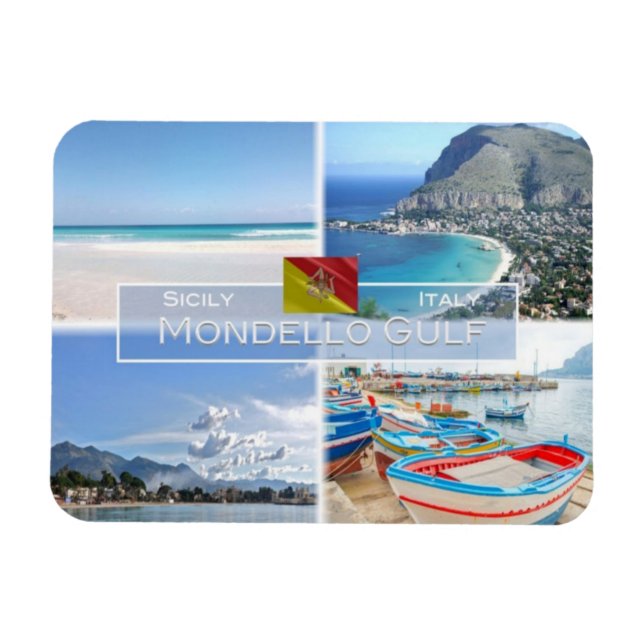 IT Italy -  Mondello Gulf - Magnet (Horizontal)