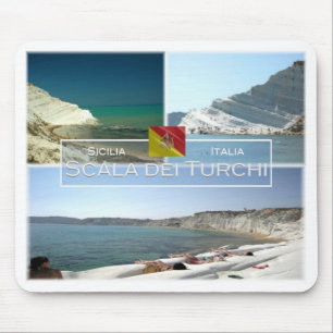 IT Italy - Sicilia - Scala dei Turchi - Mouse Pad