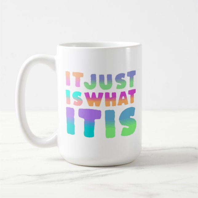 It Just Is, What It Is | Funny Quote Coffee Mug (Left)