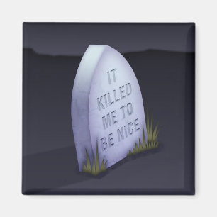 It Killed Me To Be Nice Magnet