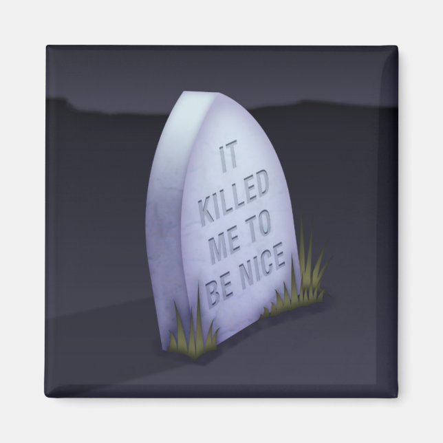 It Killed Me To Be Nice Magnet (Front)