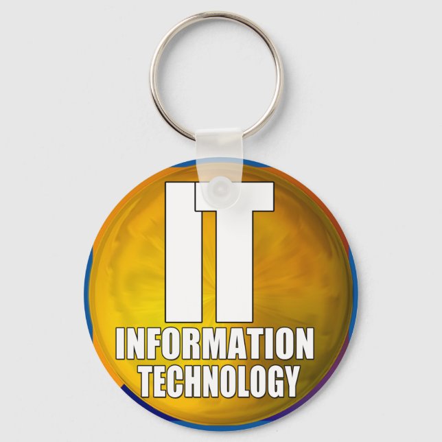 IT LOGO - INFORMATION TECHNOLOGY KEY RING (Front)
