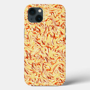 It looks like a halved cabbage, yellow and coral iPhone 13 case