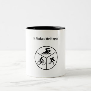 It Makes Me Happy-Triathlon Mug