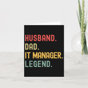It Manager Husband Dad Legend Retro Vintage Dad Fa Card