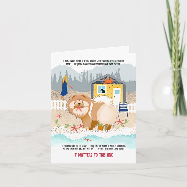 IT MATTERS TO THIS ONE - chow starfish ART CARD (Front)