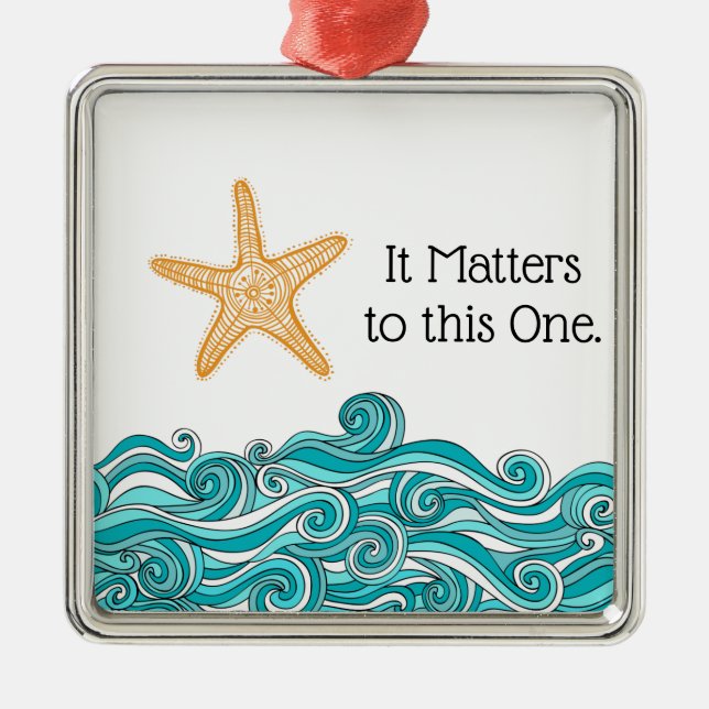 It Matters to This One Starfish Metal Tree Decoration (Front)