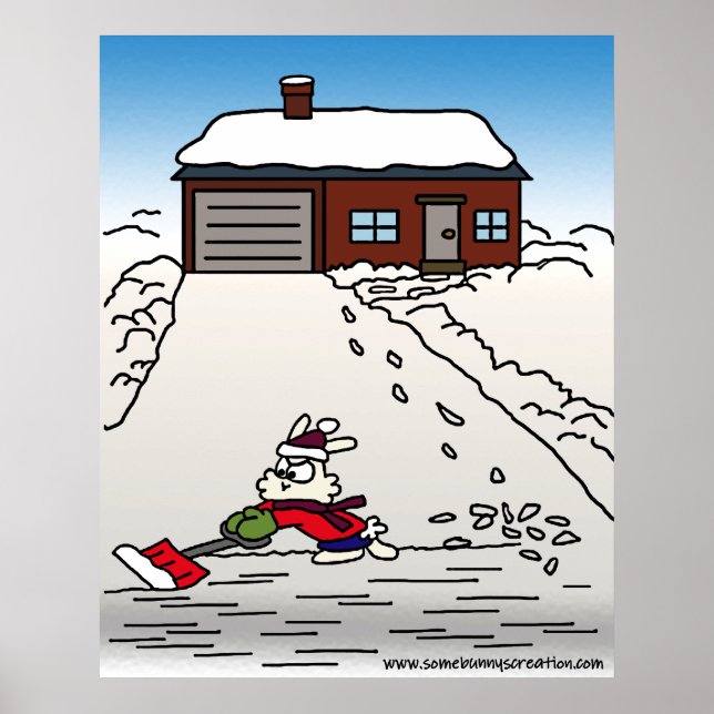 It Must Be A Tuesday - Shovelling Snow Poster (Front)