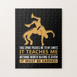 IT MUST BE EARNED Wrestling Jigsaw Puzzle