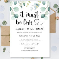 It Must Be Love Heart Wedding Invitations Party Re