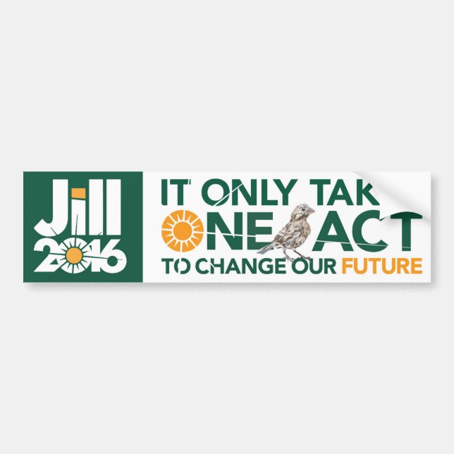 It Only Takes One Act To Change Our Future Bumper Sticker (Front)