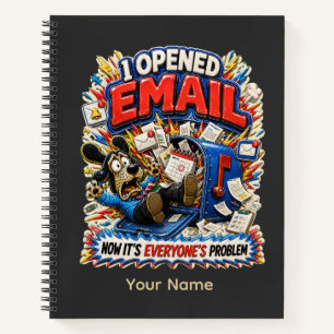 It Opened One Email Personalised Funny Notebook