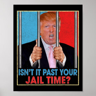 It Past Your Jail Time President Anti Trump Politi Poster
