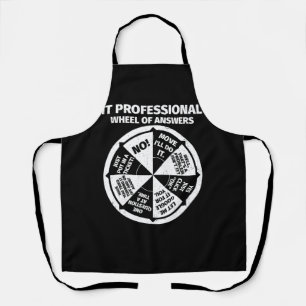 IT Professional Geek Wheel Of Answers Information  Apron