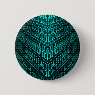 IT programmer high tech computer binary code 6 Cm Round Badge