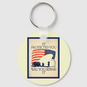 It Protected You ~ Vintage World War 1 Key Ring