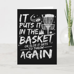 It Puts It In The Basket Funny Disc Golf Player Di Card
