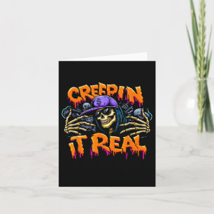 It Real Halloween Hip Hop Skeleton Drug Graffiti S Card