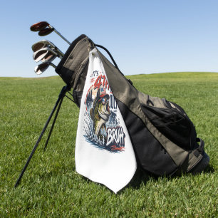 It’s 4th of July Bass Brute Fishing Golf Towel