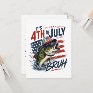 It’s 4th of July Bass Brute Fishing Invitation