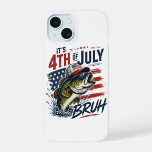 It’s 4th of July Bass Brute Fishing iPhone 15 Case