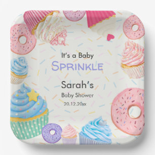 It’s a Baby Sprinkle Casual Baby Shower Paper Plate