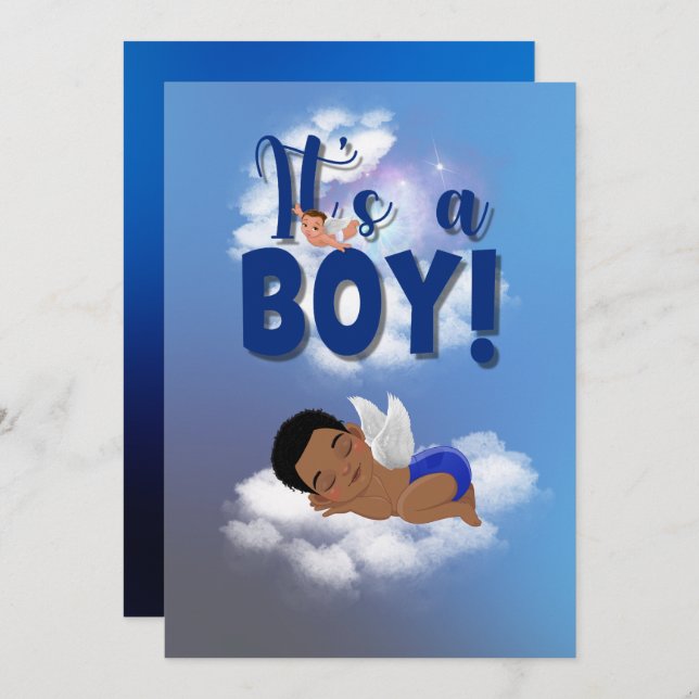 It’s a boy baby Announcement Card (Front/Back)