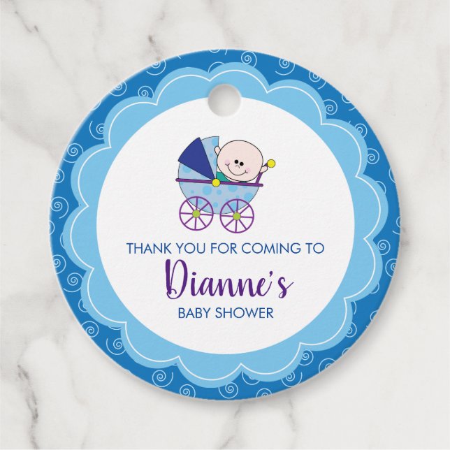 It’s a Boy Baby Shower Favour Tag (Front)