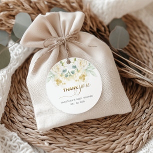 It’s A Boy Baby Shower –Gold Balloon & Greenery Favour Tags