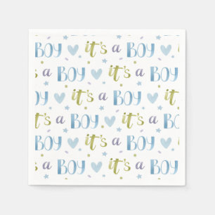 It’s a Boy Baby Shower Paper Napkins, Blue Baby  Napkin