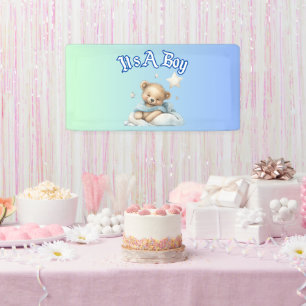 “It’s A Boy” Baby Shower Party Decor – Teddy Bear Banner
