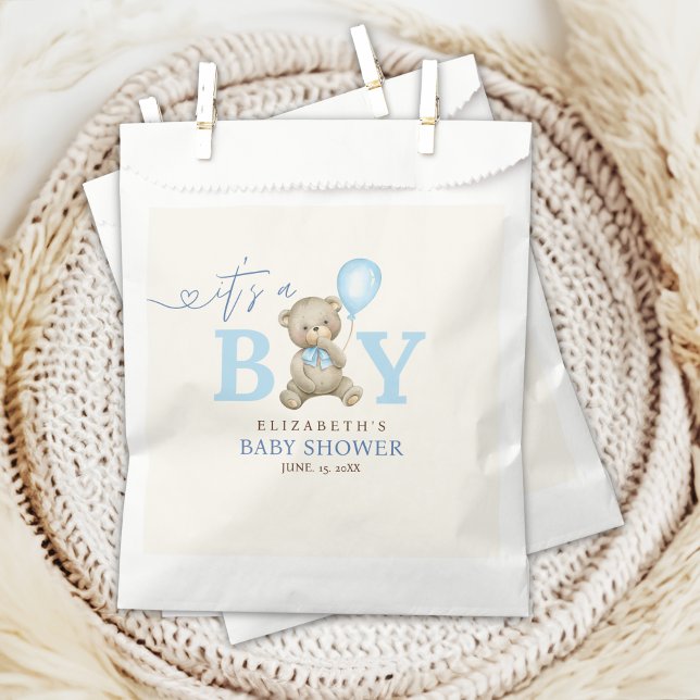 It’s a Boy,  Bear Baby Shower boy Favour Bag (Creator Uploaded)