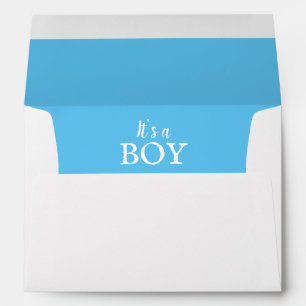 It`s a Boy Blue Envelope Baby Boy Baby Shower