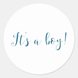 It’s a Boy Classic Round Sticker