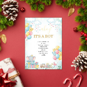 It’s a Boy Cute Baby Shower Invitation Card