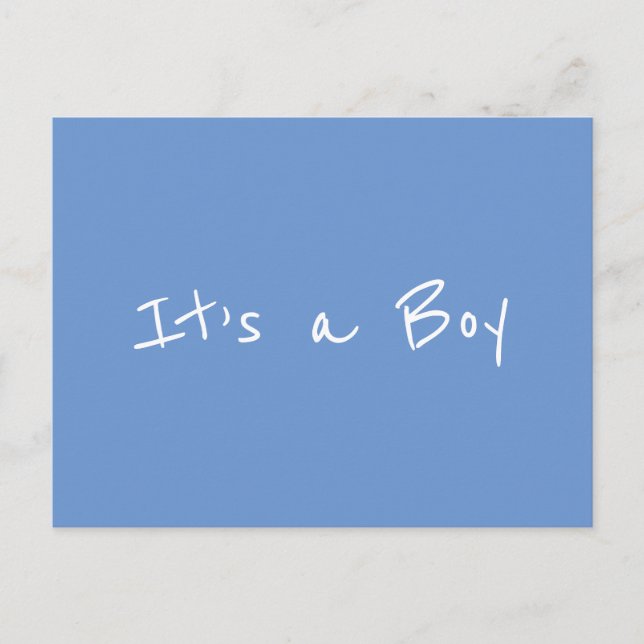 It’s a Boy Cute Blue Baby Announcement Postcard (Front)