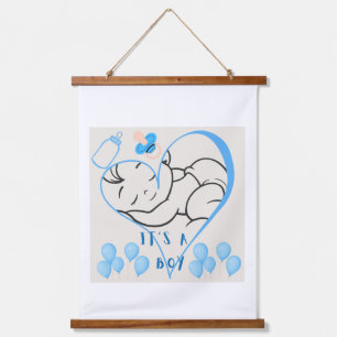 It’s a Boy” design to celebrate the arrival Hanging Tapestry