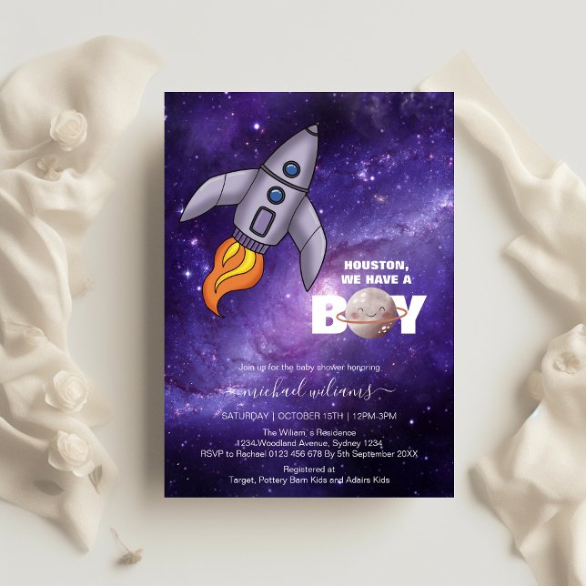 It`s a boy space rocket baby shower invitation (Creator Uploaded)