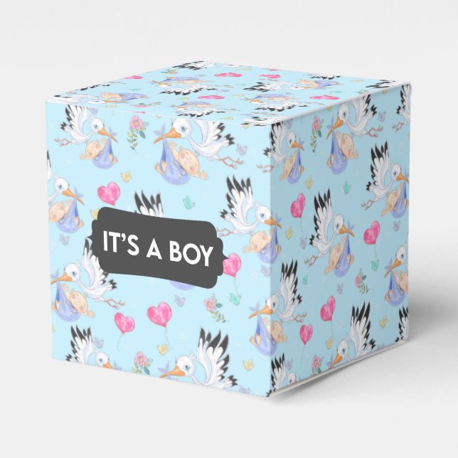 It’s a Boy Stork Baby Favour Box (Front Side)
