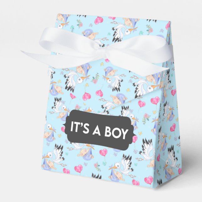 It’s a Boy Stork Baby Favour Box (Front Side)