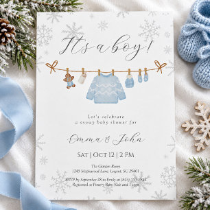 It’s a Boy Winter Baby Shower Invitation