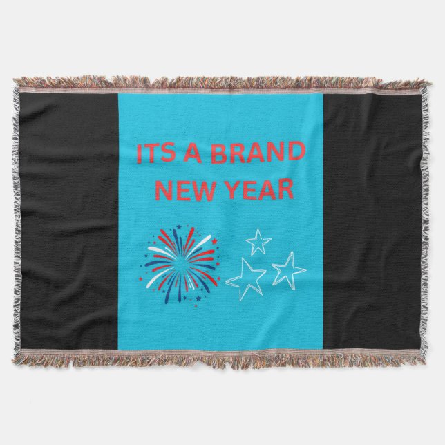 It’s a Brand New Year Celebration Throw Blanket (Front)