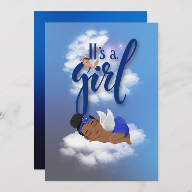 It’s a girl baby Announcement Card (Front/Back)