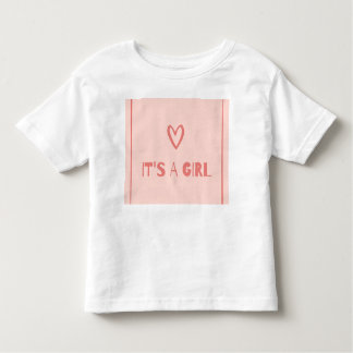 It’s a Girl Baby Announcement T-Shirt Cute Pink  