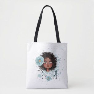 It’s a girl baby blue tote bag