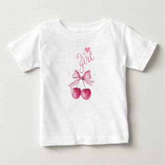It’s a Girl Cherry Baby T-Shirt