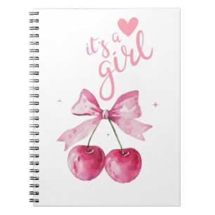It’s a Girl Cherry Notebook