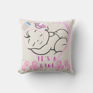 It’s a Girl” design to celebrate the arrival Cushion